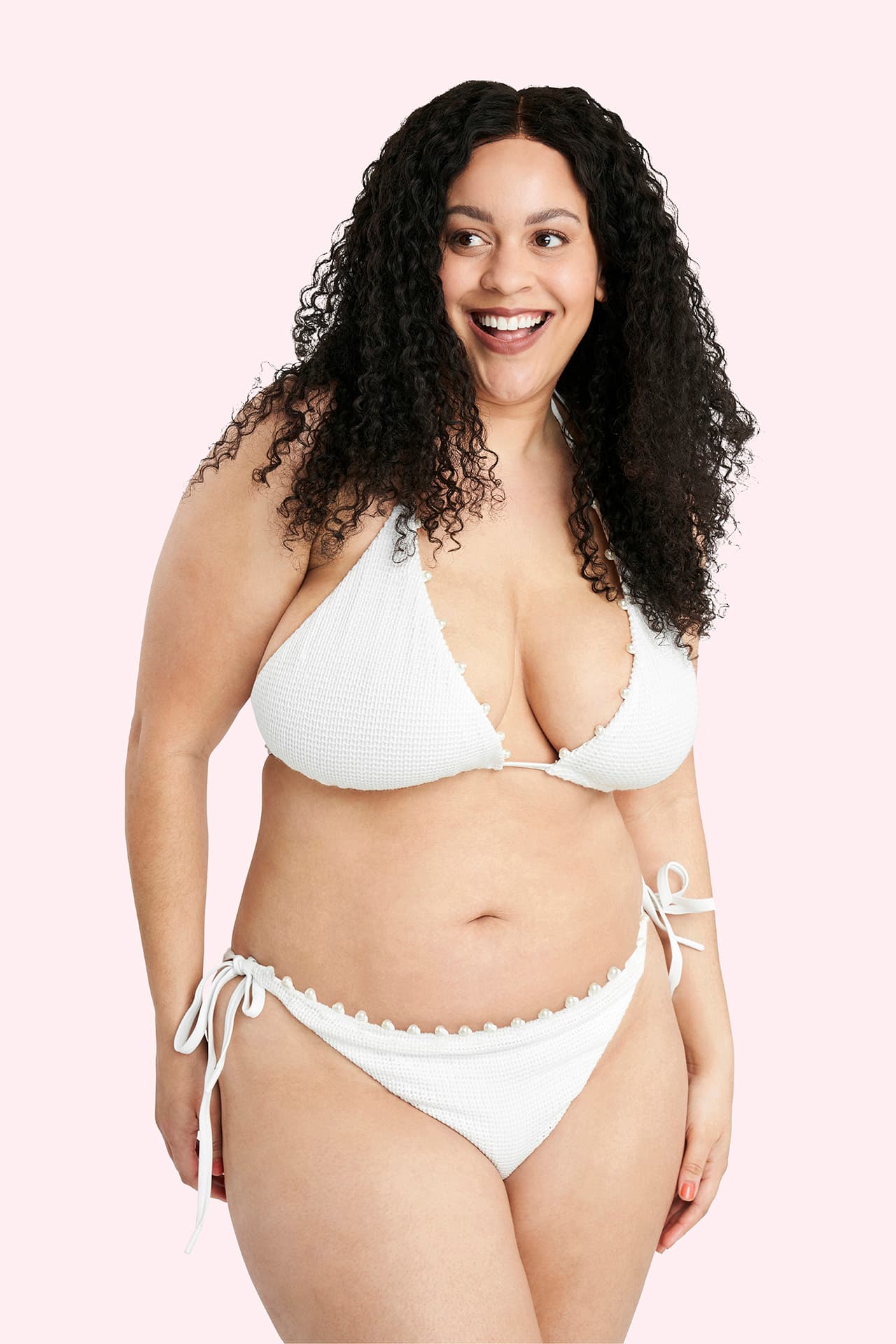 Luna Crochet Pearl Bikini Top